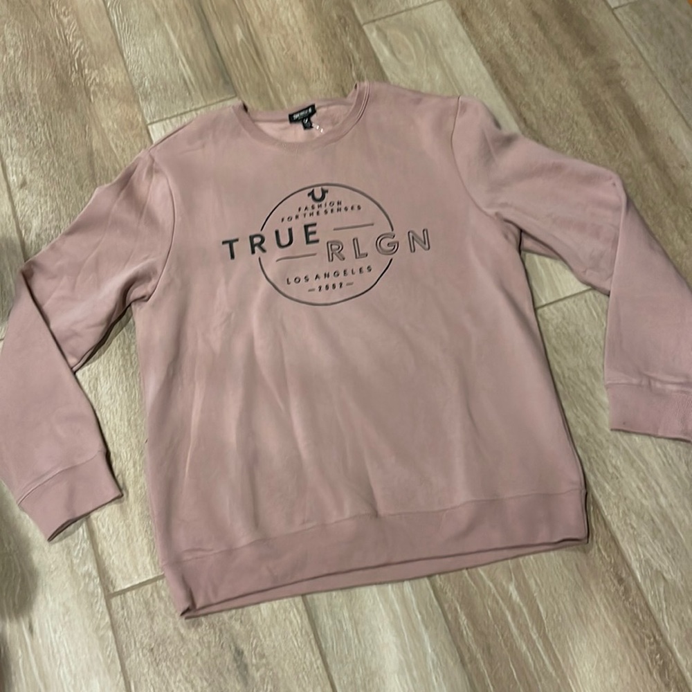 True Religion Woodrose Halo Crew Neck Sweatshirt XL
